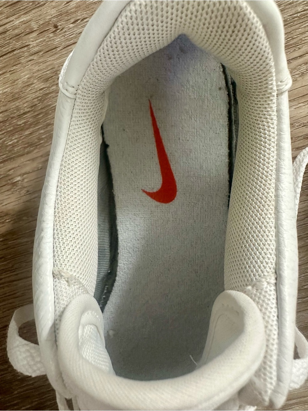 NIKE Air Force 1 Sage Low Women’s 7.5 Triple White Leather Streetwear EUC CLEAN - Picture 10 of 12